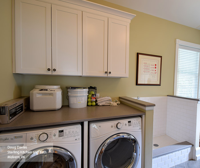 White Laundry Room Wall MasterBrand