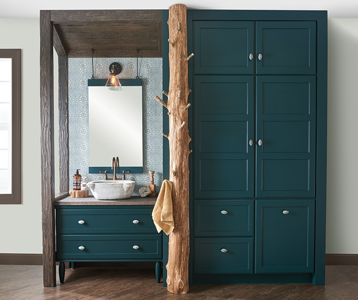Teal Green Bathroom Vanity and Storage MasterBrand