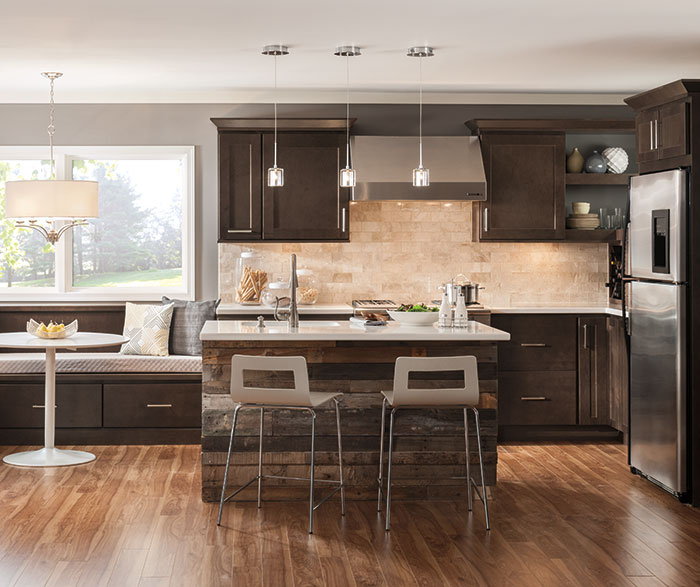 Maple Kitchen With Dark Wood Floors Floor Roma