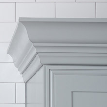 Light gray crown moulding