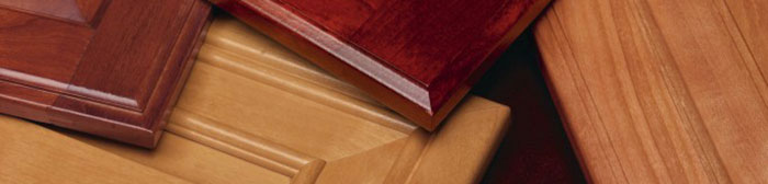 Cabinet doors in various finishes