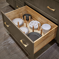 Pegged Dish Drawer Organizer