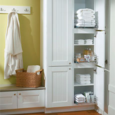 Casual Bathroom Storage Cabinets - Decora Cabinetry