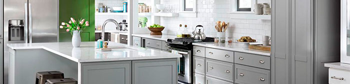 Gray kitchen cabinets