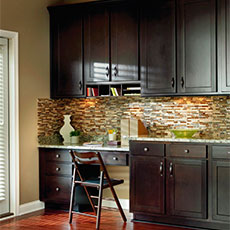 Kitchen desk cabinetry