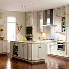 Casual kitchen with island cabinets