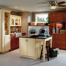 Laundry room with island work surface