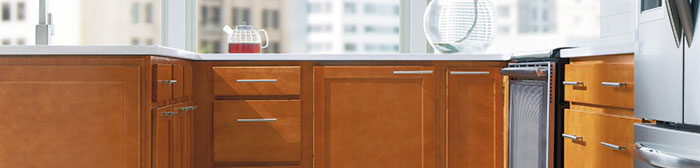 Birch cabinets in a contemporary kitchen by MasterBrand