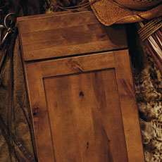 Rustic birch cabinet door from MasterBrand
