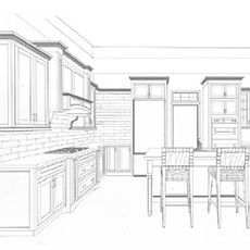 Cabinet Design Perspective Drawing