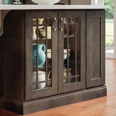 Mullion cabinet doors on a kitchen island