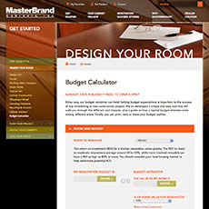 MasterBrand's renovation budget calculator tool