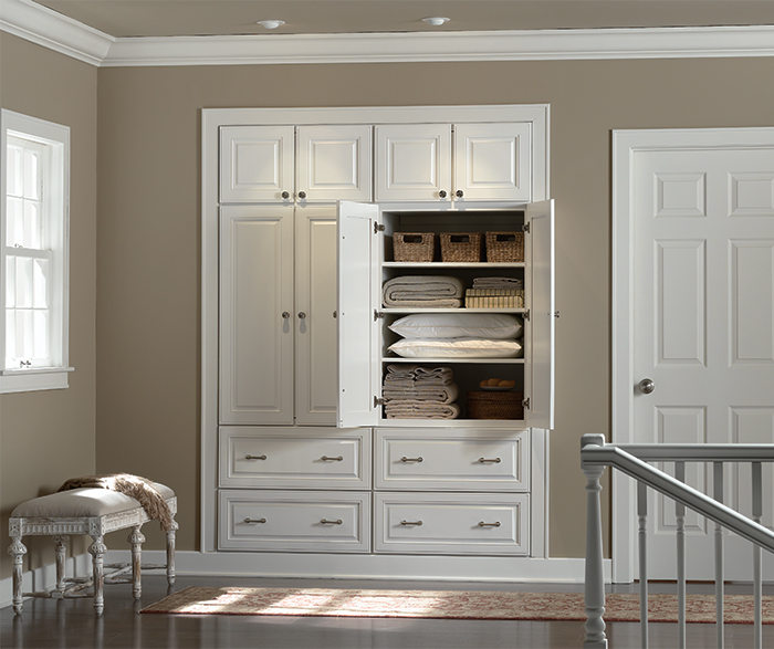 Built in hallway linen cabinets 2025