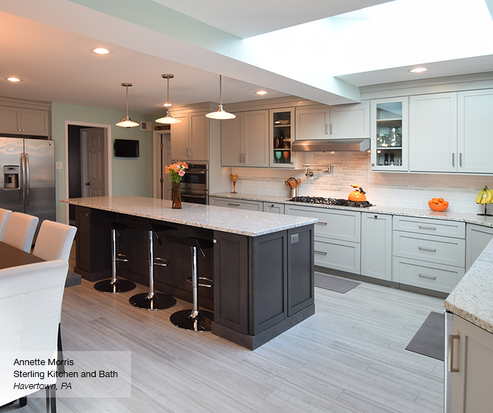 Dark store island kitchen