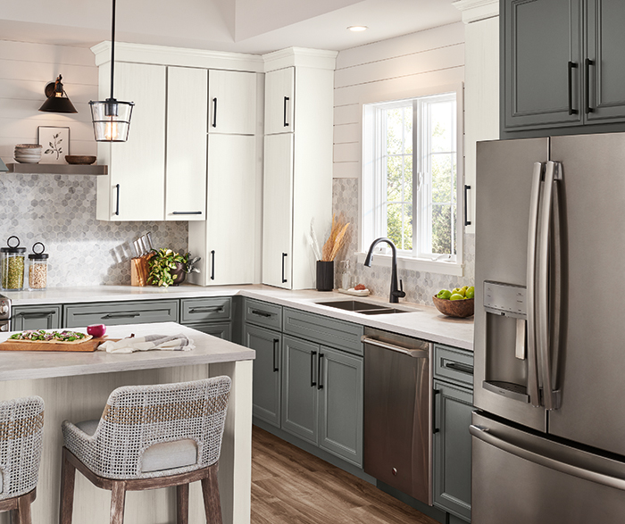 Farmhouse Gray And White Kitchen