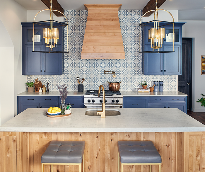 Blue Rustic Kitchen