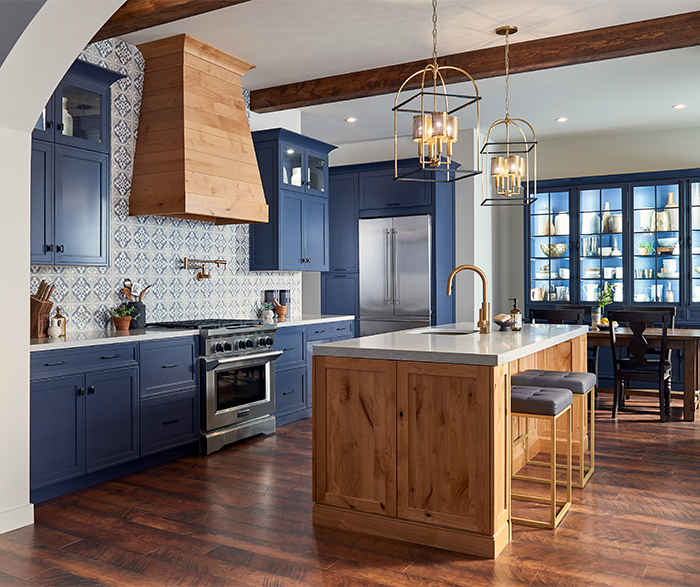 Blue Rustic Kitchen