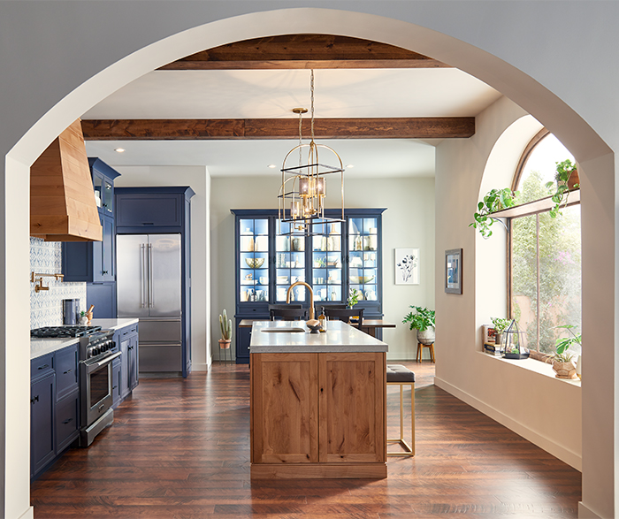 Blue Rustic Kitchen
