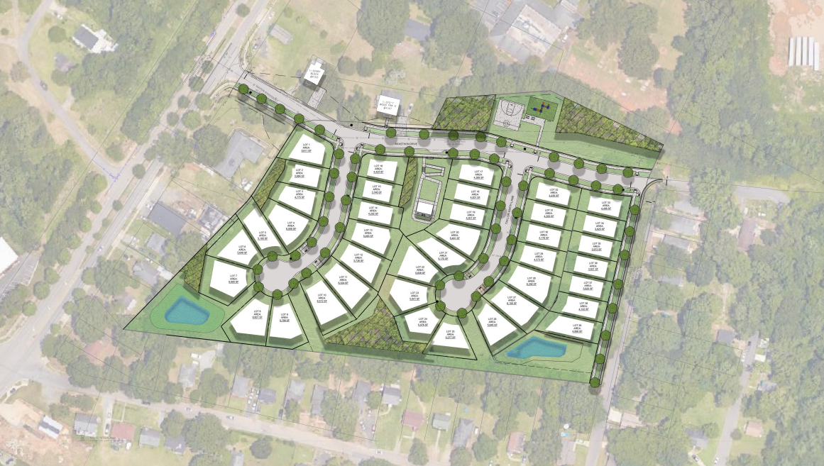 Graphic showing design of new neighborhood.