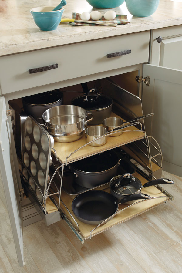 pots and pans base cabinet organizer