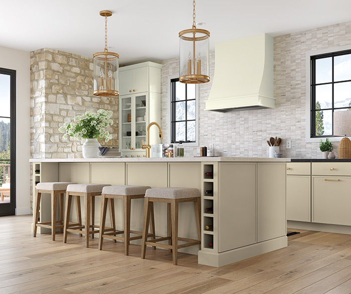 Casual Kitchen with Neutral Cabinet Paint Colors