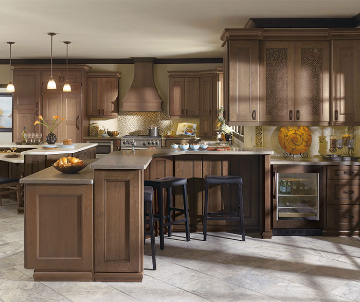 Tinsley kitchen cabinets in Cherry Sherborne Cosmos
