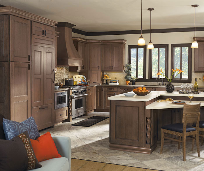 Tinsley kitchen cabinets in Cherry Sherborne Cosmos