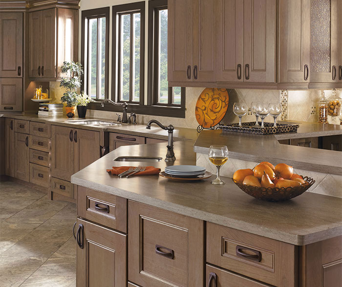 Tinsley kitchen cabinets in Cherry Sherborne Cosmos
