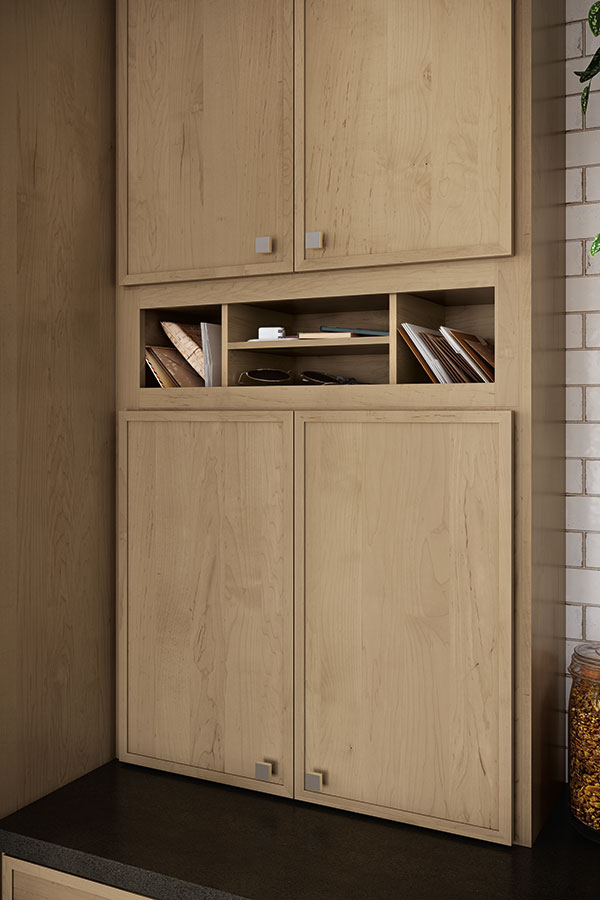 wall organizer in light natural wood