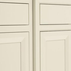 Two inset cabinet doors side-by-side