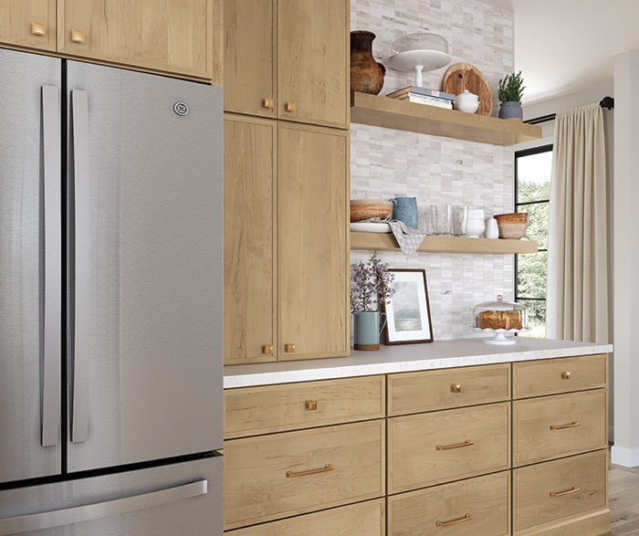 Transitional Woodtone Kitchen Cabinets