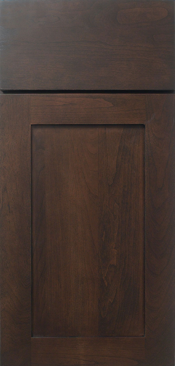 plainfield cabinet door style in cherry wood with truffle finish